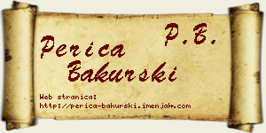 Perica Bakurski vizit kartica